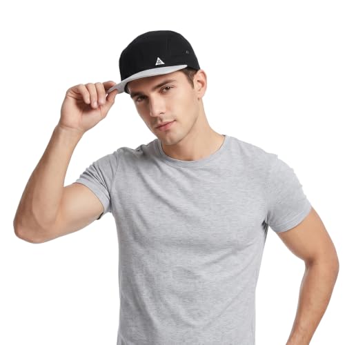 5 Panel Baseball Cap Soft Short Brim Hats for Men Low Profile Dad Hats Casual Trucker Hat Cadet Caps Snapback Hats - color: Mg-dym2633-black