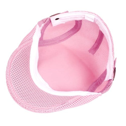 DIYDECAL Mens Breathable Mesh Summer Hat Adjustable Newsboy Beret Ivy Cap Cabbie Flat Cap - color: Pink