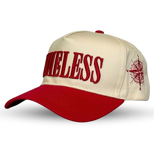 Vintage Fashion Trucker Hat | Men & Women | Trendy Cute Retro Red Caps for Country & Western | Camo Fur Cotton | Snapback - color: Timeless | Red