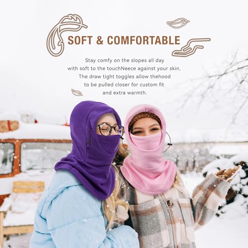 Balaclava Ski Mask for Men&Women Extreme Cold Weather Full Face Masks Warm Cover Winter Face Mask for Skiing & Snowboarding - color: Black