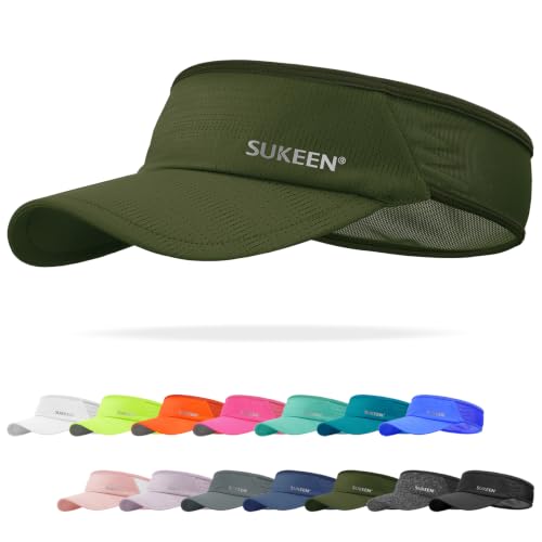 Sukeen Lightweight Sports Sun Visor Hat for Men Women - color: Army Green
