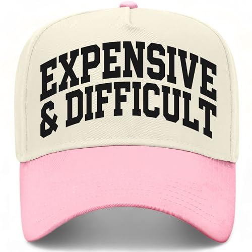 Expensive & Difficult Collegiate Hat - color: Pink/Natural