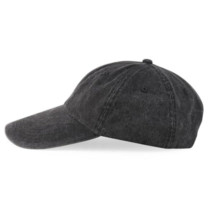 Armycrew XXL Oversize 4 Inch Long Bill Pigment Dyed Baseball Cap - color: Black, size: One Size