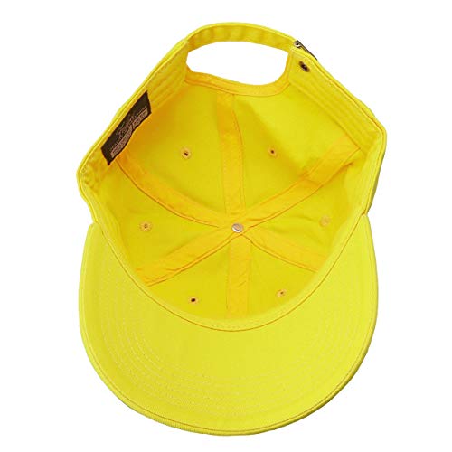 Falari Classic Baseball Cap Dad Hat 100% Cotton Soft Adjustable Size - color: Yellow