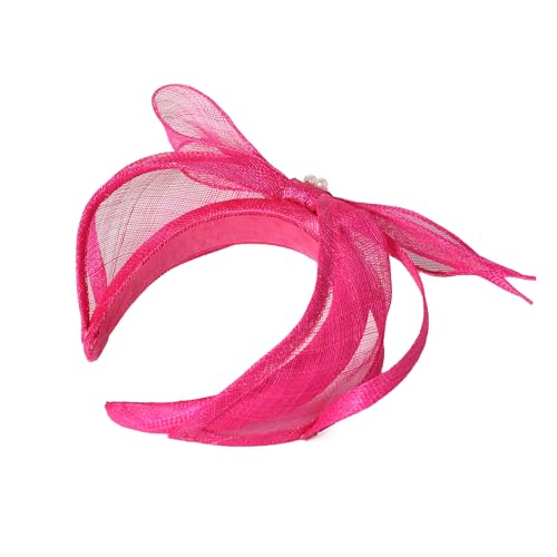 Women's Fascinators Hats Wedding Sinamay Headband Church Cocktail Dresses Headwear Tea Party Hat Accessories - color: A Rose