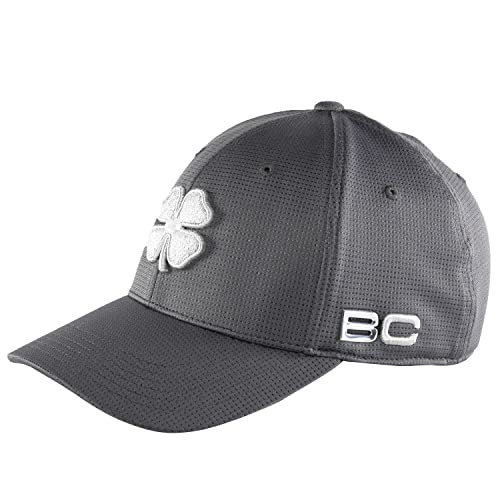 Black Clover Unisex Fitted Cap Golf Hat - color: White Clover/Titanium, size: Large-X-Large