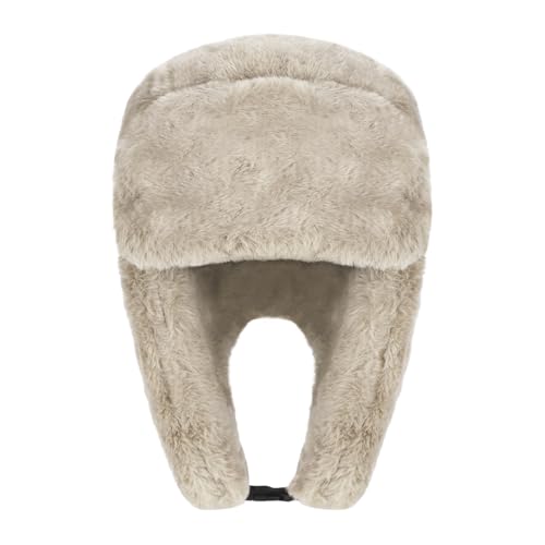 MioCloth Faux Fur Winter Earflap Russian Ushanka Hat - Fur Lined Winter Cap - color: Brown
