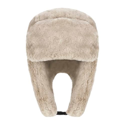 MioCloth Faux Fur Winter Earflap Russian Ushanka Hat - Fur Lined Winter Cap - color: Brown