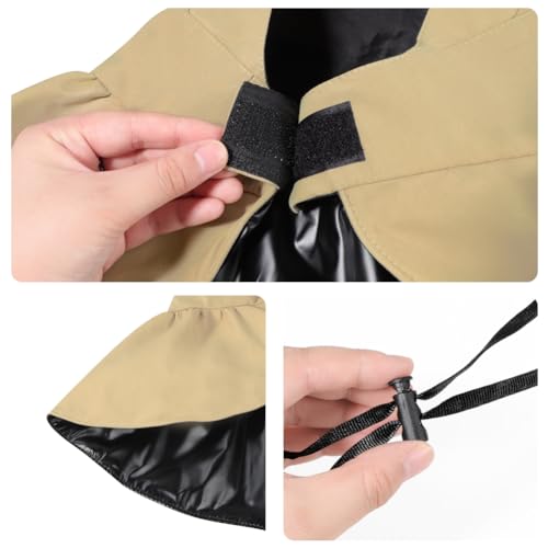 Sun Visor Hat for Women UPF 50+ Wide Brim Packable Ponytail Hat Shapeable UV Protection Shell Hat Roll-up Foldable Sun Hat - color: Khaki