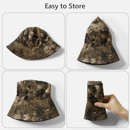 UPF 50+ Reversible Sun Hat - color: Brown/Brown Camo, size: Large