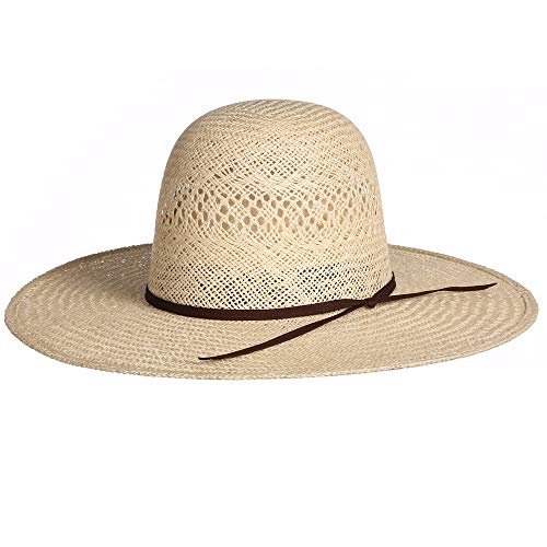 Rodeo King Jute Open Crown 4 1/2" Brim Straw Cowboy Hat Natural - size: 7