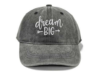 Adjustable Embroidery Animal Baseball Hat for Kid Toddler Child - color: Dream Big (Washed Black)