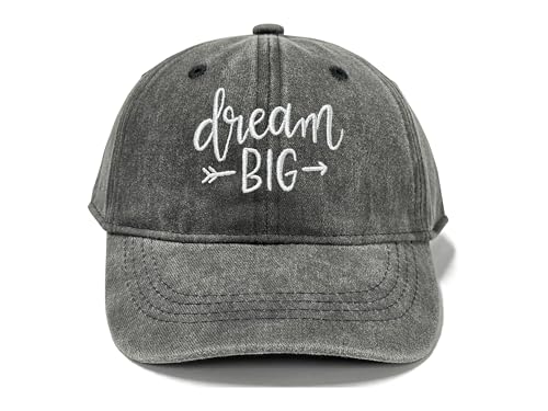 Adjustable Embroidery Animal Baseball Hat for Kid Toddler Child - color: Dream Big (Washed Black)