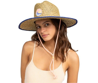 Roxy Women's Coffee Blues Straw Sunhat - size: Large