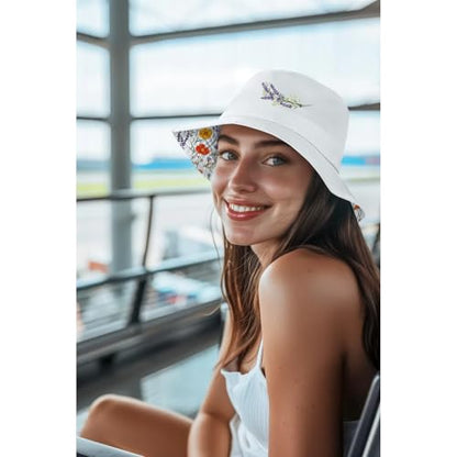 Bucket Hat for Men Women Funny Holiday Fishing Hat Cute Fisherman Cap - color: Fpurple