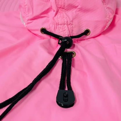 Packable and Adjustable Mesh Boonie Sun Hat with Neck Flap - color: Pink