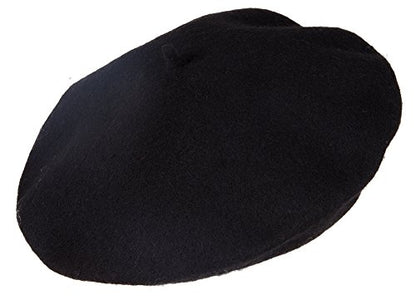 TOP HEADWEAR Wool Blend French Bohemian Beret - color: Black
