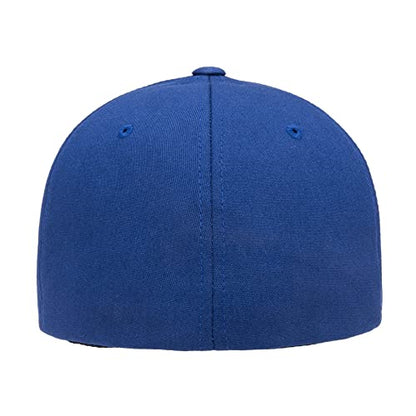 Flexfit 5001 Standard Cotton Twill 6-Panel Fitted Baseball Cap - color: Royal, size: Small-Medium