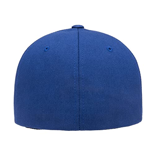 Flexfit 5001 Standard Cotton Twill 6-Panel Fitted Baseball Cap - color: Royal, size: Small-Medium