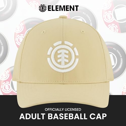 Element Unisex Adult Element Baseball Hat, Adult Flex Fit Active Sport Cap with Curved Brim - color: Khaki