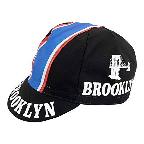 Retro Prestige Team Cycling Caps Classic L’Eroica Made in Italy - color: Brooklyn Black, size: One Size
