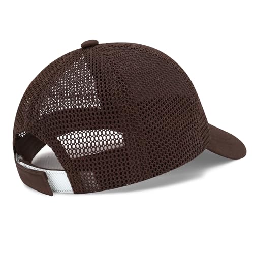 Olreco Baby Baseball Cap Toddler Baseball Hat with Mesh Infant Hat for Baby Boy Hats Toddler Ball Cap Kids Trucker Hats Girls - color: Coffee Brown, size: 12-24 Months