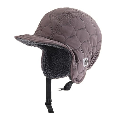 Unisex Winter Warm Aviator Earflap Hat Double-Side-Wear Sherpa Lined Trapper Hat Pilot Cap Outdoor Ski Hunting Cycling - color: Coffee