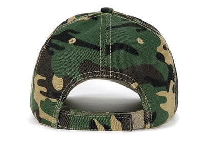 Edoneery Baseball Cap for Men and Women, Low Profile Washed Cotton Dad Hat - color: Camo