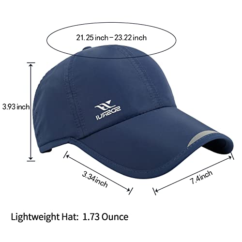 Running Hat Mesh Quick Dry Hat Baseball Cap for Women Men - color: Navy Blue 2