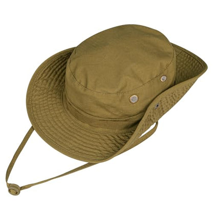 Sun Hats for Men Women Bucket Hat UPF 50+ Boonie Hat Foldable UV Protection Hiking Beach Fishing Summer Safari - color: 1pack-brown