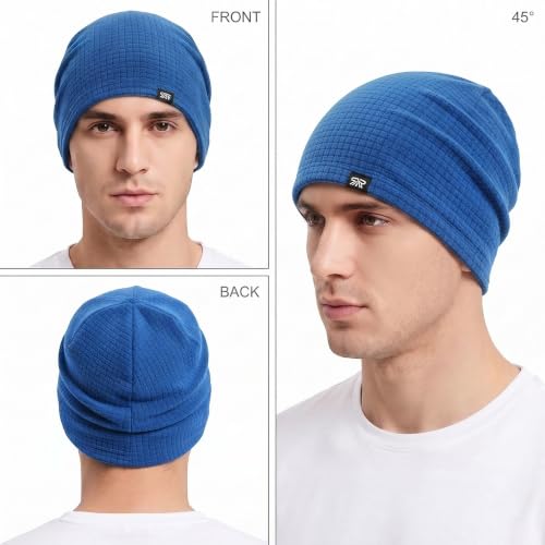 LONGLONG Winter Slouchy Beanie Hat Lightweigh Warm Skull Cap for Men Women - color: Heather Navy