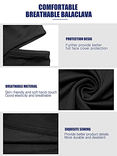 SATINIOR 3 Pcs Summer Balaclava - color: Black, Blue, Red