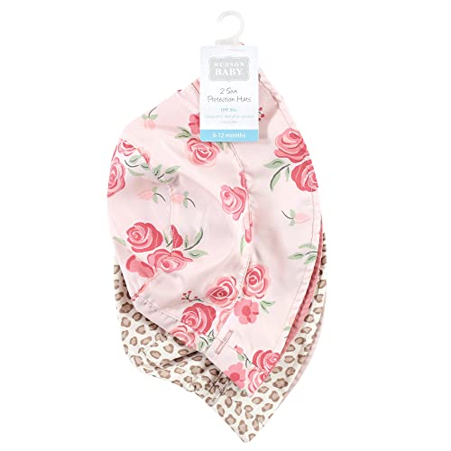 Hudson Baby Baby Hudson Baby Unisex Baby Sun Protection Hat - color: Blush Rose Leopard, size: 0-12 Months