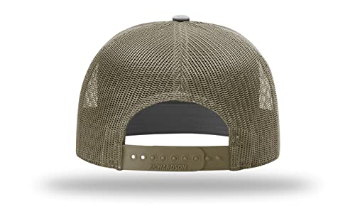 Richardson 168 168P Hat 7-Panel Trucker Cap Hi-Pro Snapback Cap Camo Hat Adjustable Baseball Hat Blank Hat Bulk Hats - color: Black/Camo/Loden