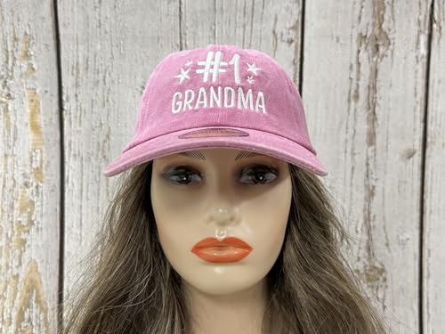 Embroidered Baseball Caps for Men and Women - color: No. 1 Grandma (Washed Pink)