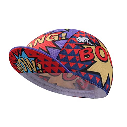 Funny Cycling Cap - Polyester Cartoon Cycling Hat-Under Helmet - Cycling Helmet Liner Breathable&Sweat Uptake - color: B4