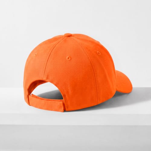 2-Pack Classic Structured Baseball Cap Adjustable Snapback Ball Caps - color: Orange