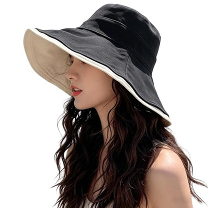 Sun Hats for Women Reversible Foldable Bucket Hat Outdoor UV Protection Hat