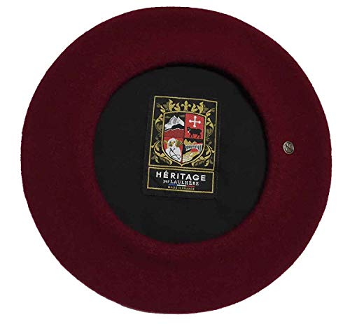 Laulhere Heritage Classiques Authentique Traditional French Wool Beret - color: Burgundy