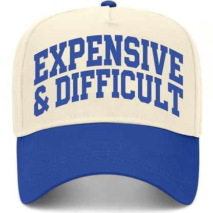 Expensive & Difficult Collegiate Hat - color: Royal/Natural