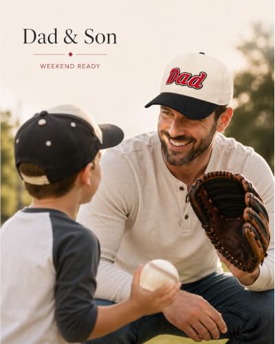 Waldeal Dad Hats for Men, 3D Embroidered Two Tone Dad Baseball Cap - color: Black