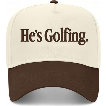 He's Golfing Hat - color: Brown/Natural