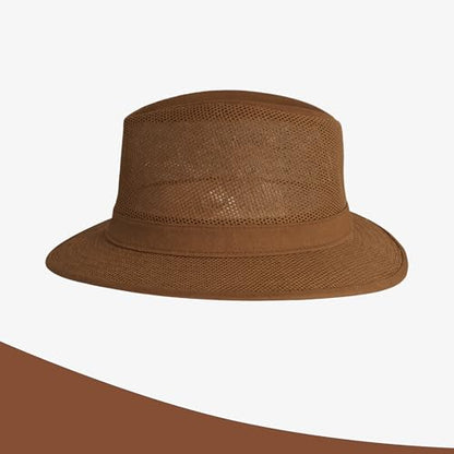 Henschel Hats Safari Breezer Hat - Wide-Brim Sun Hat for Men with Mesh Composition - color: Earth, size: 3X-Large