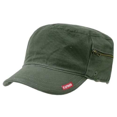 Rapiddominance Adjustable Patrol Cap with Zipper - color: Olive