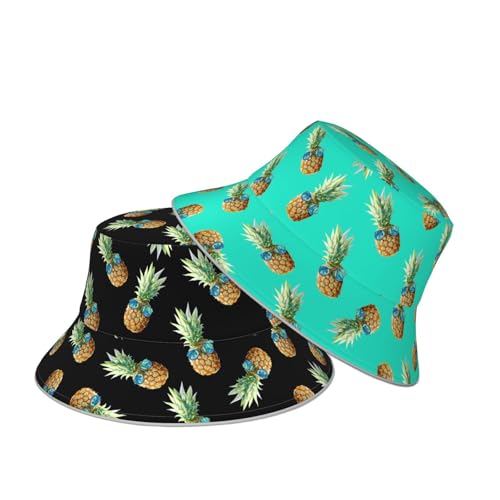 Bucket Hat Hat Reversible Fisherman Hats Double Sided Wearing Women Men - color: Black10