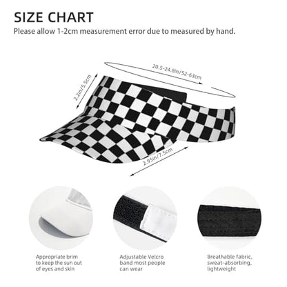 Unisex Adjustable Sports Sun Visor - color: Plaid