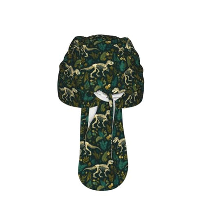 Adjustable Cycling Cap, Quick Dry Sports Bandana Skull Cap Helmet Liner - color: Dinosaur Skeletons
