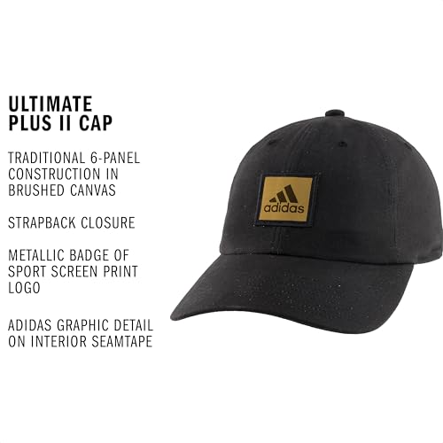 adidas Men's Ultimate Hat Baseball Cap - color: Black/Gold Metallic/Plus