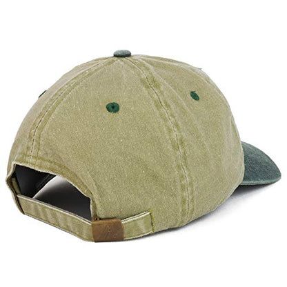 Armycrew Watermelon Embroidered Patch Unstructured Cotton Washed Baseball Cap - color: Khaki Green