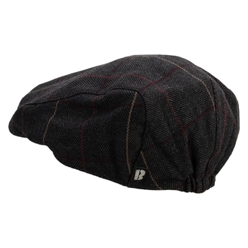 Big Size Plaid Regular Ivy Cap - color: Black, size: X-Large-XX-Large
